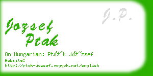 jozsef ptak business card